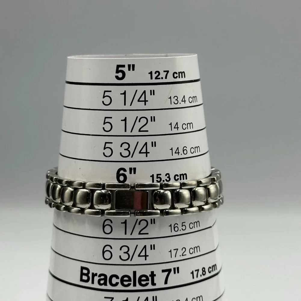 3/$30 L.A. Express Watch Women Silver Tone Blue Mother Of Pearl Dial 6.5" - Picture 11 of 14